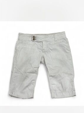 Y2K Primadonna White Low Rise  Capris Double Button Women’s Small